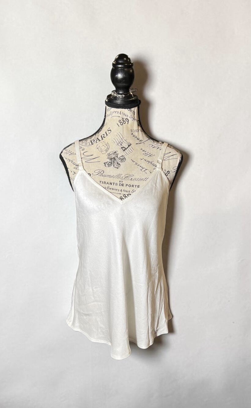 NWT A.L.C. White Satin V-Neck Camisole Tank Top Size 6